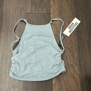 urban outfitters light blue cropped tank top